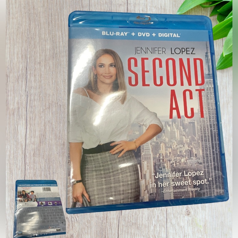 Second Act Movie DVD | Starting Jennifer Lopez | Brand New (Wrapped)